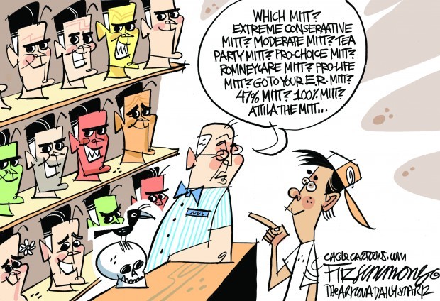 Daily Fitz Cartoon: Which Mitt?